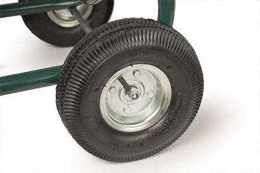 Тележка вьюрка шланга сада 4 колес стальная 350 футов погоды устойчивой с не- ручкой выскальзывания