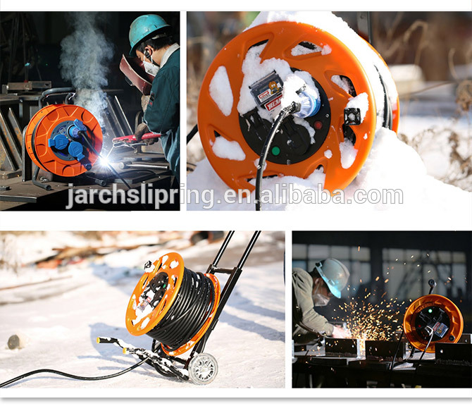 Вьюрок кабеля многофункциональных пылезащитных гнезд резиновый, поднос кабеля 80m барабанчика вьюрка удлинителя, 100m
